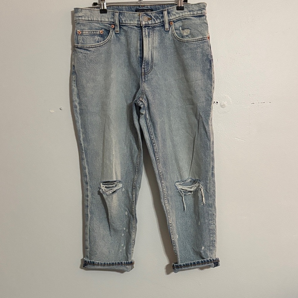 Lucky Brand Women's Boyfriend Jeans - Light Blue